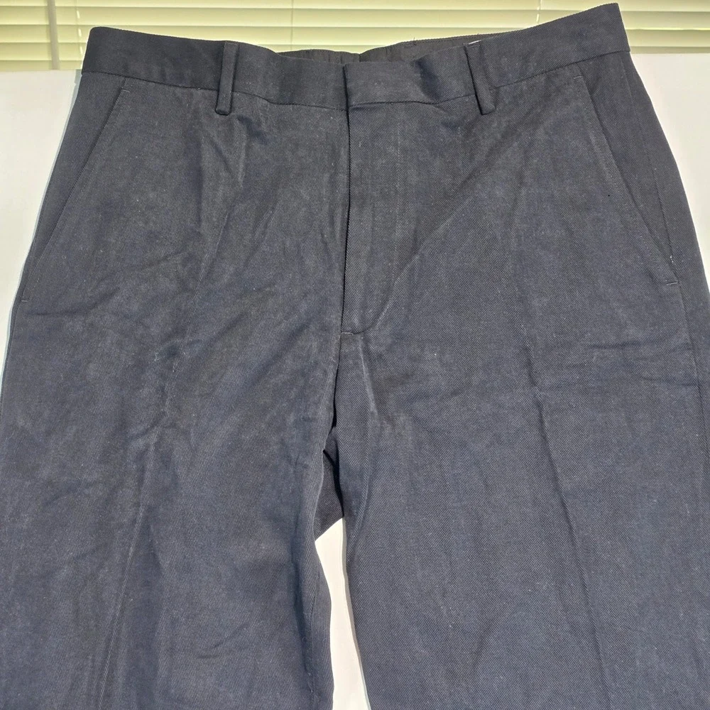 Banana Republic Mens Dress Chino Pants Navy Blue 100% Cotton 34x32 324733